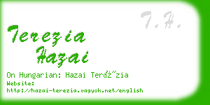 terezia hazai business card